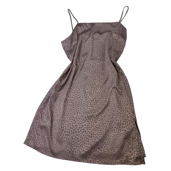 Anthropologie Sophie Rue Slip Dress Size M Pink Animal Print Spaghetti Strap - Picture 1 of 9